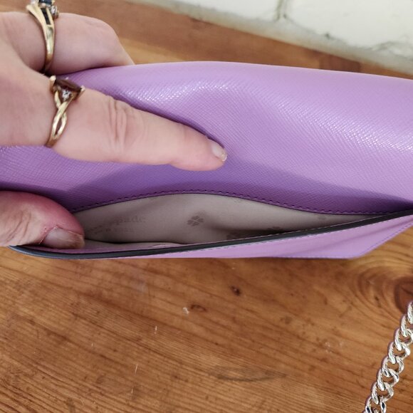 Like New Kate Spade Spencer Iris Bloom Leather Chain Crossbody Bag - Picture 13 of 13